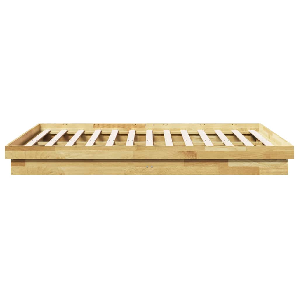 Bedframe zonder matras 160x200 cm massief hout eiken is nu te koop bij PeponiXL, paradijselijk wonen!