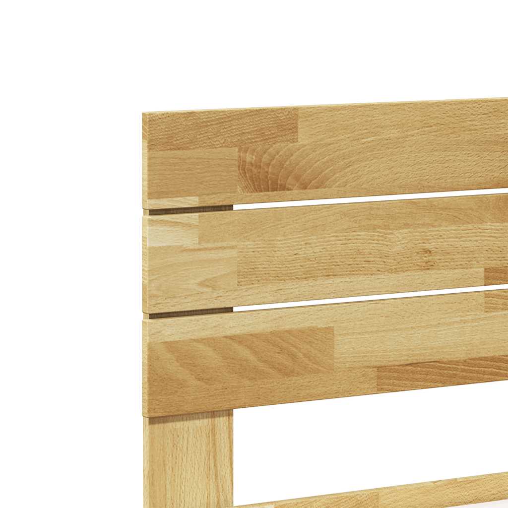 Bedframe hoofdeinde zonder matras 120x200 cm massief hout eiken is nu te koop bij PeponiXL, paradijselijk wonen!