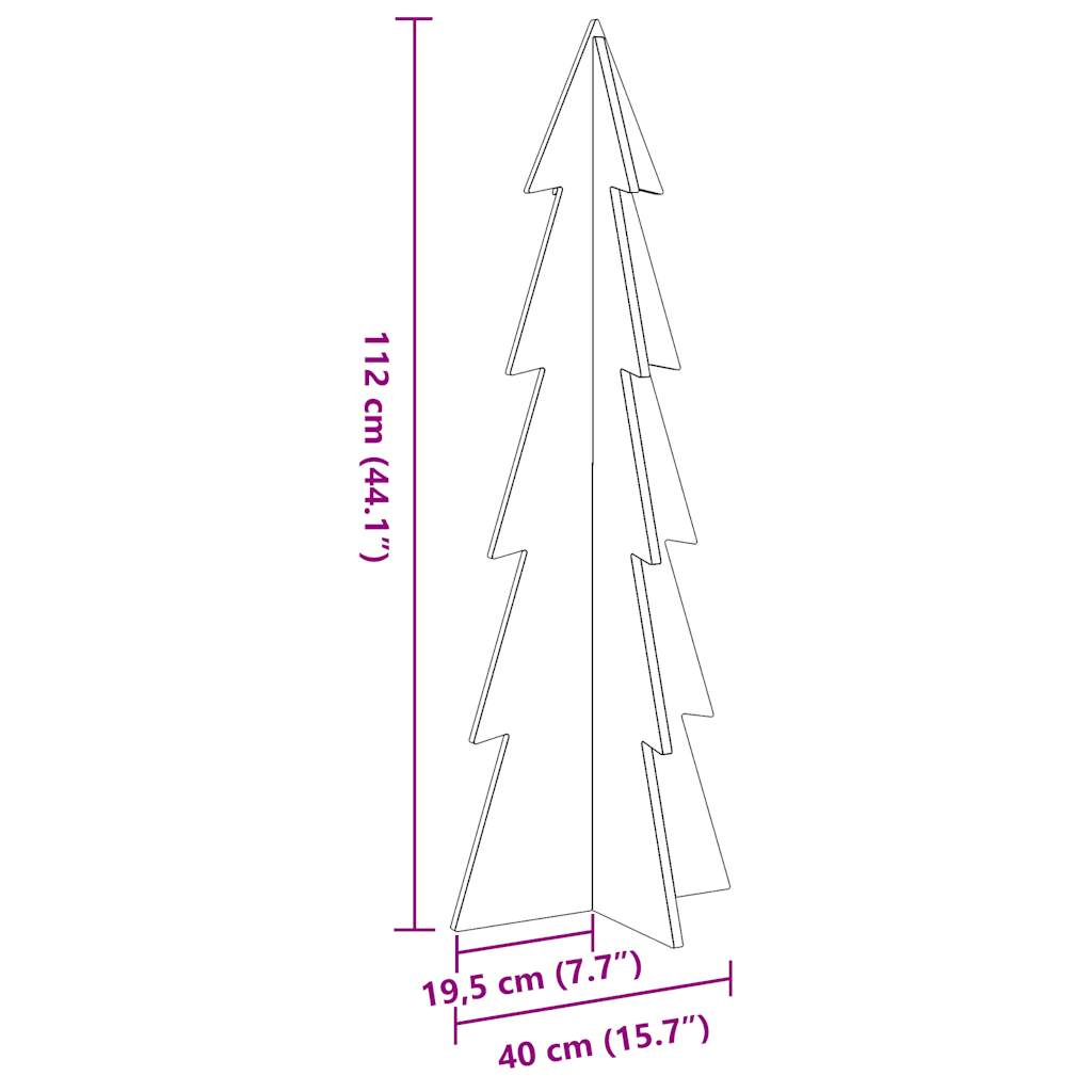 Kerstdecoratie kerstboom 112 cm massief grenenhout wit is nu te koop bij PeponiXL, paradijselijk wonen!