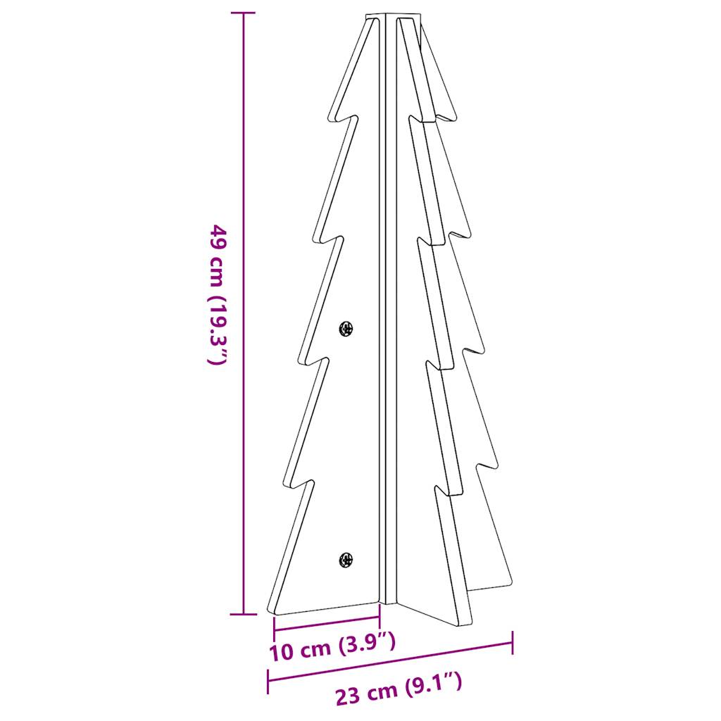 Kerstdecoratie kerstboom 49 cm massief grenenhout wasbruin is nu te koop bij PeponiXL, paradijselijk wonen!