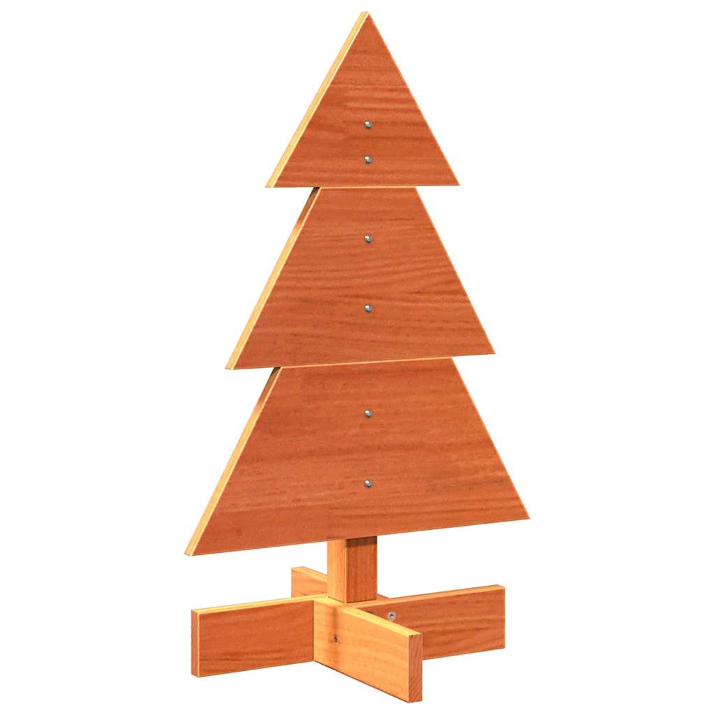 Kerstdecoratie kerstboom 60 cm massief grenenhout wasbruin is nu te koop bij PeponiXL, paradijselijk wonen!