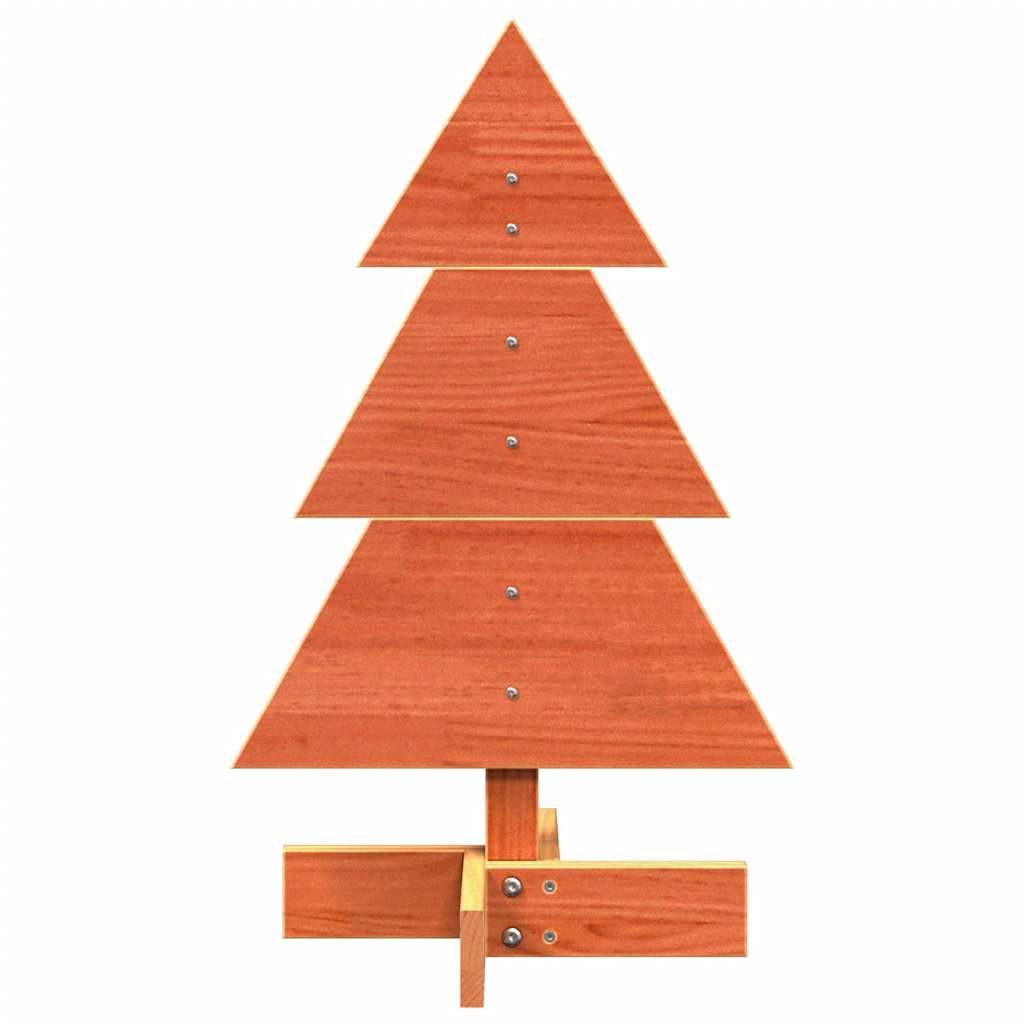 Kerstdecoratie kerstboom 60 cm massief grenenhout wasbruin is nu te koop bij PeponiXL, paradijselijk wonen!