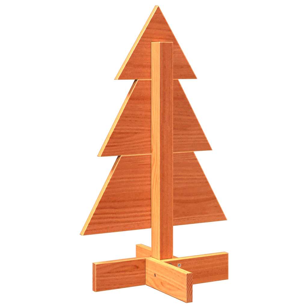 Kerstdecoratie kerstboom 60 cm massief grenenhout wasbruin is nu te koop bij PeponiXL, paradijselijk wonen!