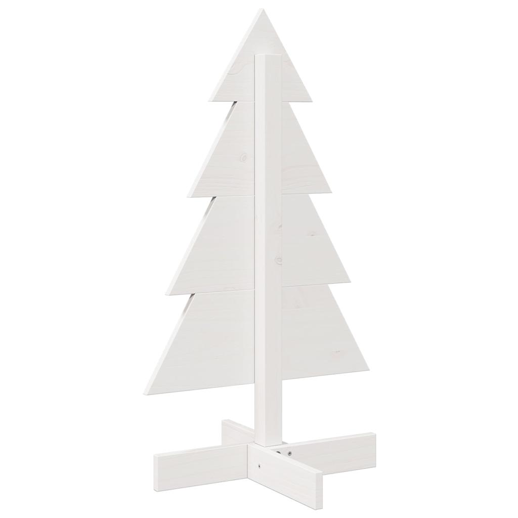 Kerstdecoratie kerstboom 80 cm massief grenenhout wit is nu te koop bij PeponiXL, paradijselijk wonen!