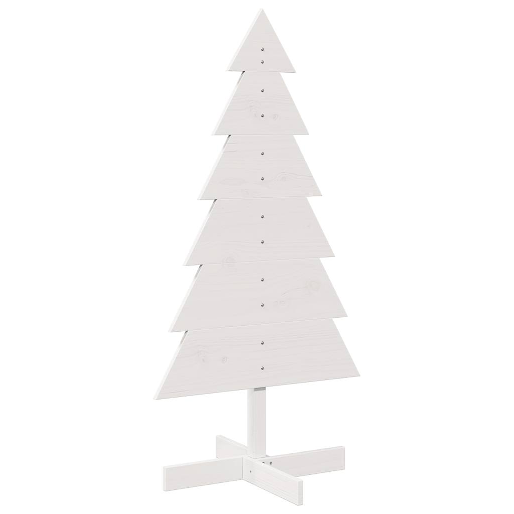 Kerstdecoratie kerstboom 120 cm massief grenenhout wit is nu te koop bij PeponiXL, paradijselijk wonen!