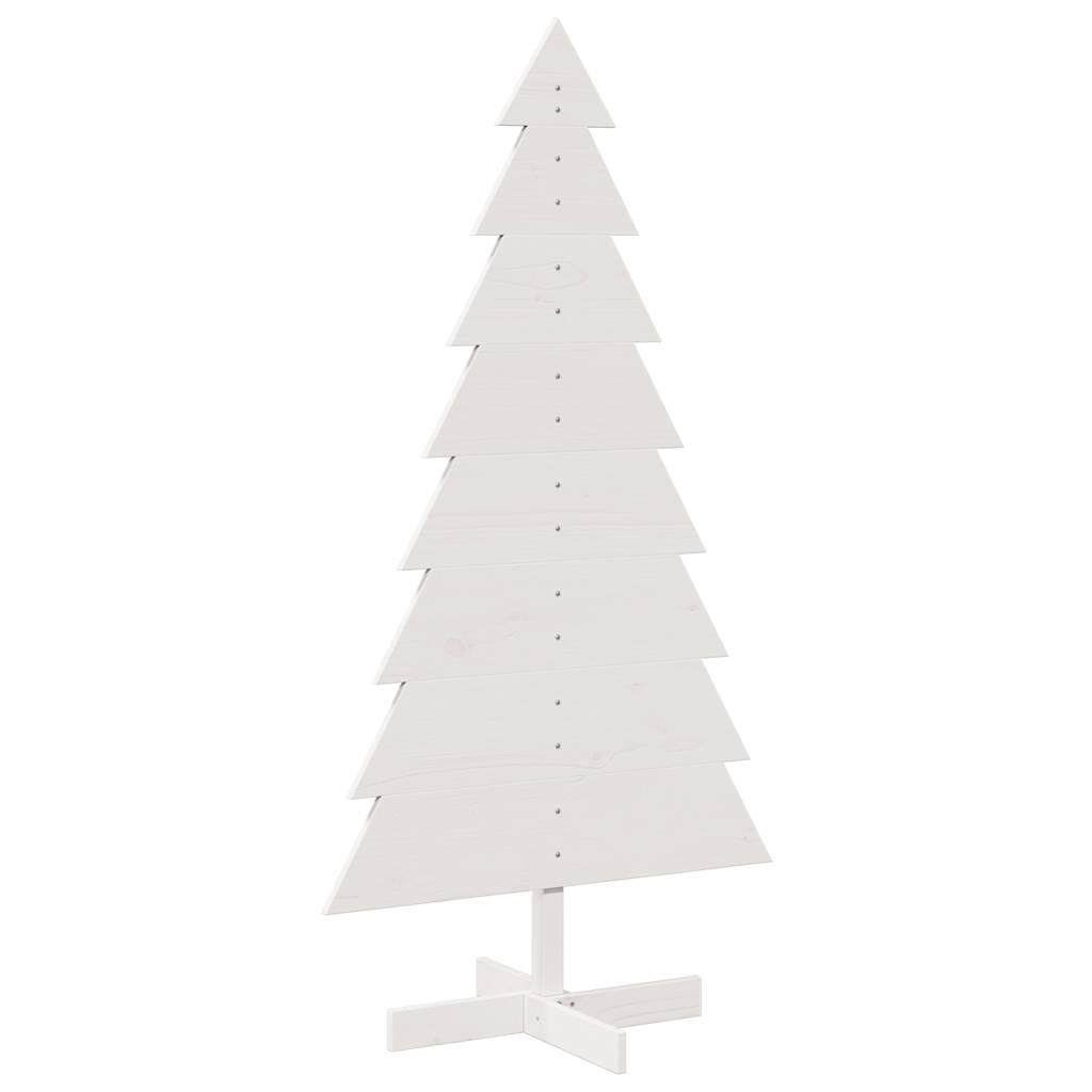 Kerstdecoratie kerstboom 150 cm massief grenenhout wit is nu te koop bij PeponiXL, paradijselijk wonen!