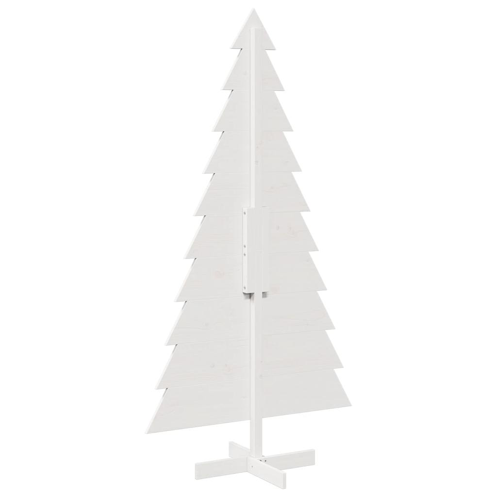 Kerstdecoratie kerstboom 180 cm massief grenenhout wit is nu te koop bij PeponiXL, paradijselijk wonen!