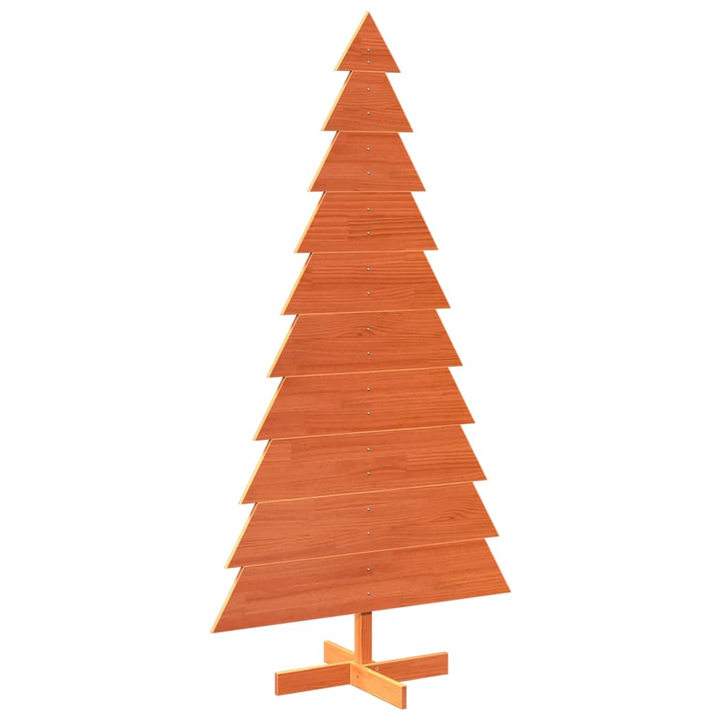 Kerstdecoratie kerstboom 180 cm massief grenenhout wasbruin is nu te koop bij PeponiXL, paradijselijk wonen!