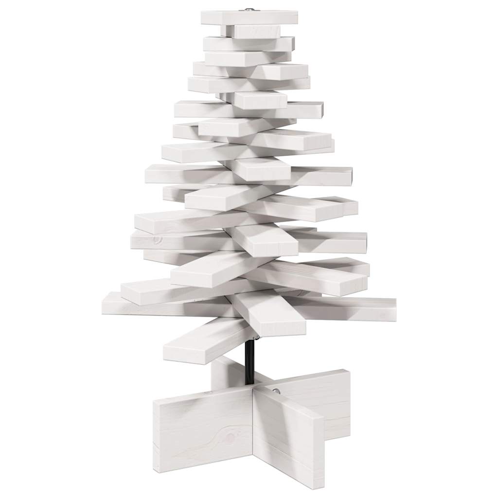 Kerstdecoratie kerstboom 60 cm massief grenenhout wit is nu te koop bij PeponiXL, paradijselijk wonen!