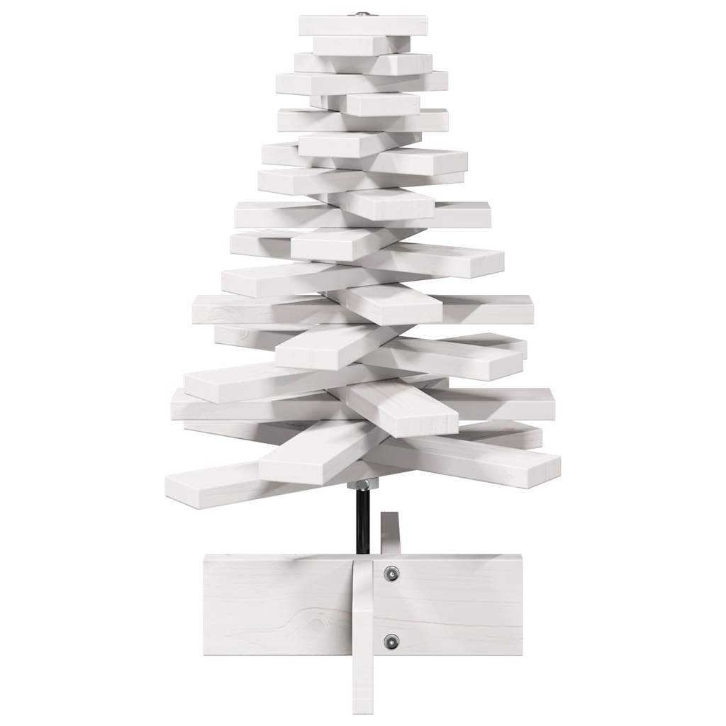 Kerstdecoratie kerstboom 60 cm massief grenenhout wit is nu te koop bij PeponiXL, paradijselijk wonen!