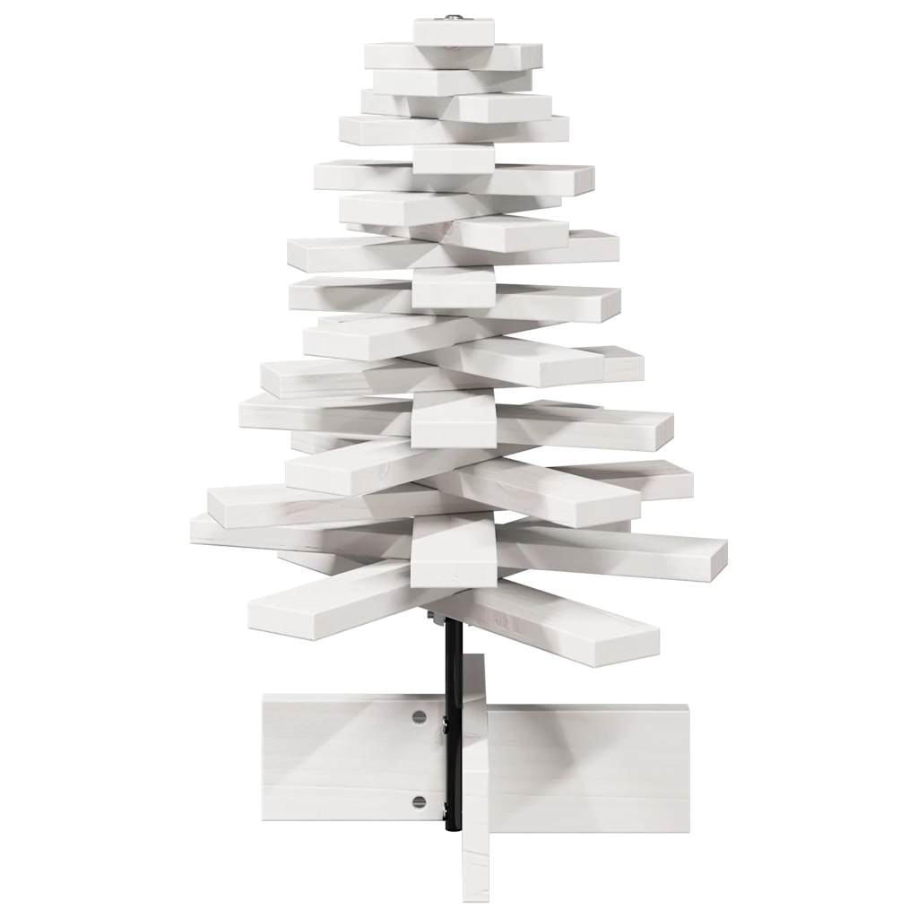 Kerstdecoratie kerstboom 60 cm massief grenenhout wit is nu te koop bij PeponiXL, paradijselijk wonen!