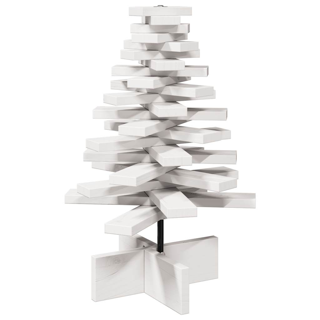 Kerstdecoratie kerstboom 60 cm massief grenenhout wit is nu te koop bij PeponiXL, paradijselijk wonen!