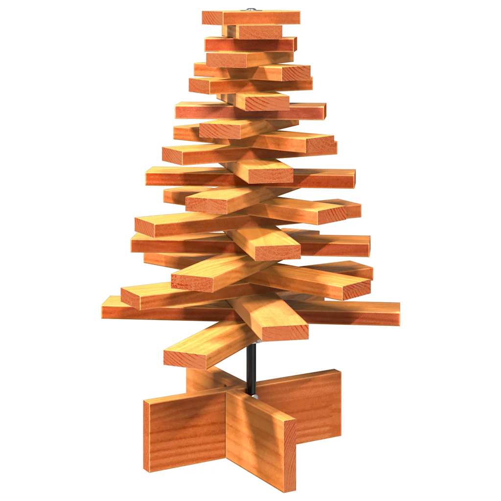 Kerstdecoratie kerstboom 60 cm massief grenenhout wasbruin is nu te koop bij PeponiXL, paradijselijk wonen!
