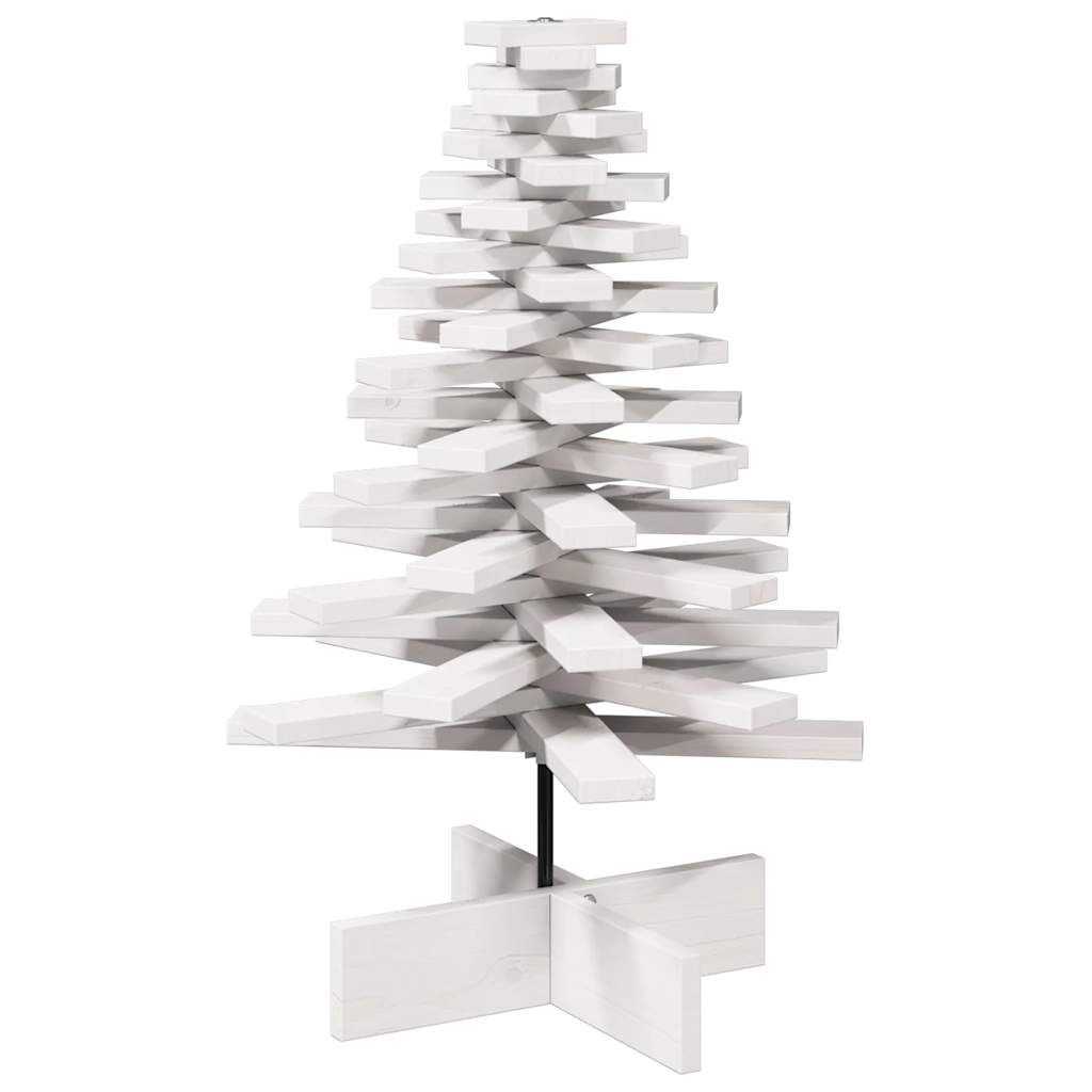 Kerstdecoratie kerstboom 80 cm massief grenenhout wit is nu te koop bij PeponiXL, paradijselijk wonen!
