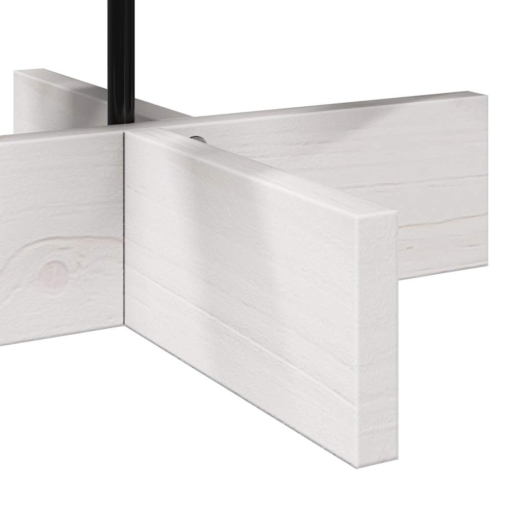 Kerstdecoratie kerstboom 80 cm massief grenenhout wit is nu te koop bij PeponiXL, paradijselijk wonen!