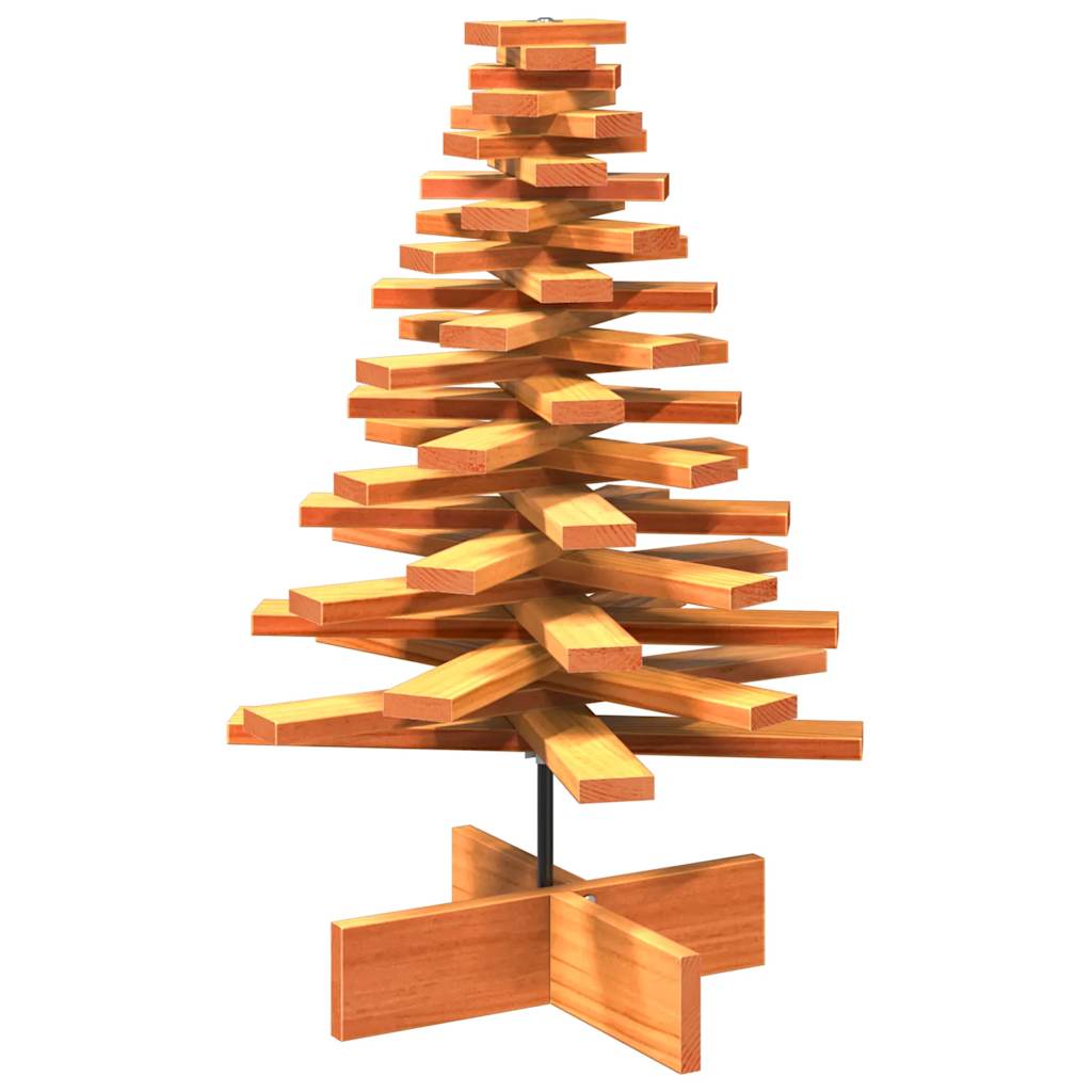 Kerstdecoratie kerstboom 80 cm massief grenenhout wasbruin is nu te koop bij PeponiXL, paradijselijk wonen!