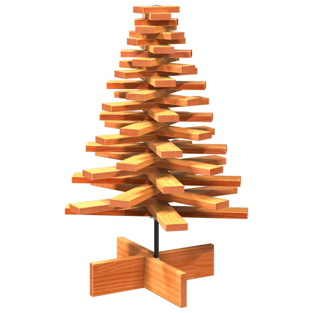 Kerstdecoratie kerstboom 80 cm massief grenenhout wasbruin is nu te koop bij PeponiXL, paradijselijk wonen!