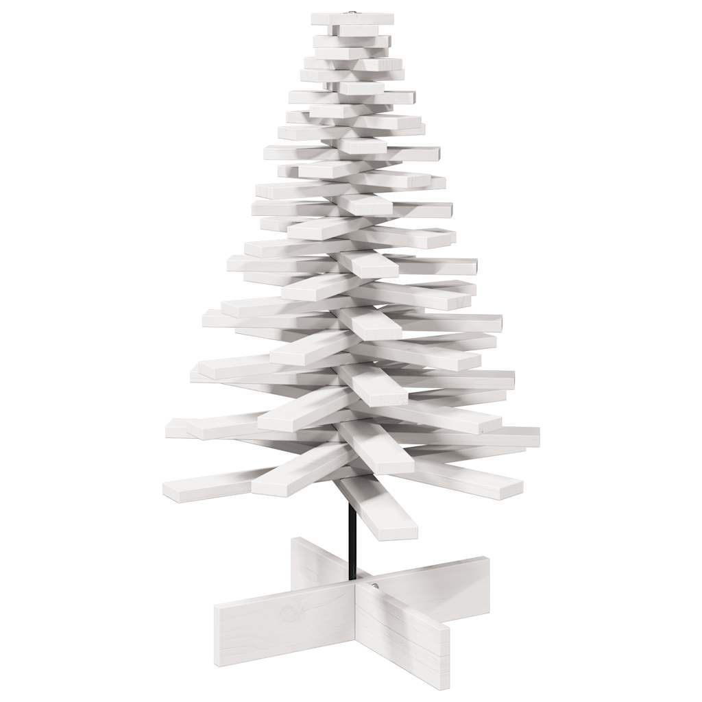 Kerstdecoratie kerstboom 100 cm massief grenenhout wit is nu te koop bij PeponiXL, paradijselijk wonen!