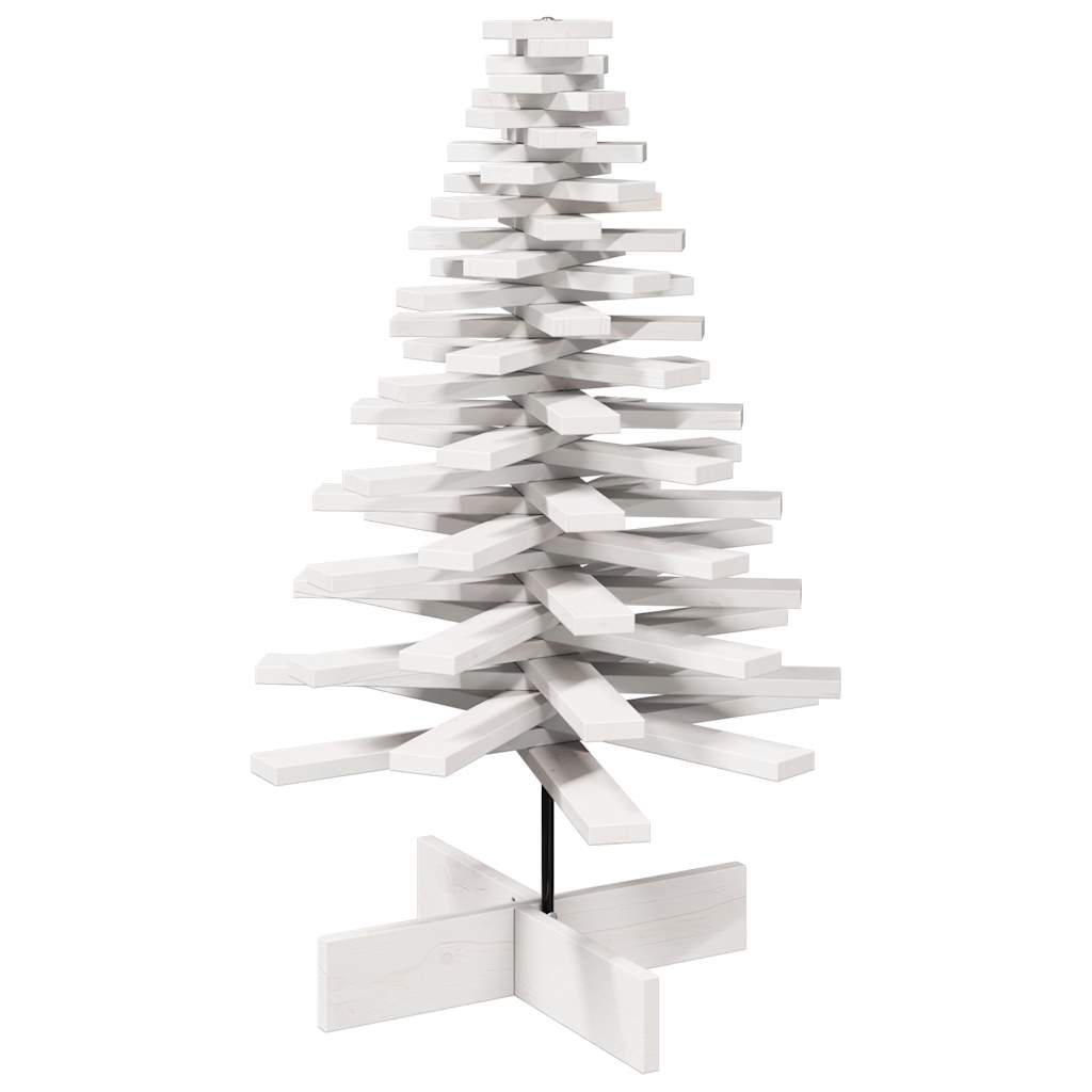Kerstdecoratie kerstboom 100 cm massief grenenhout wit is nu te koop bij PeponiXL, paradijselijk wonen!