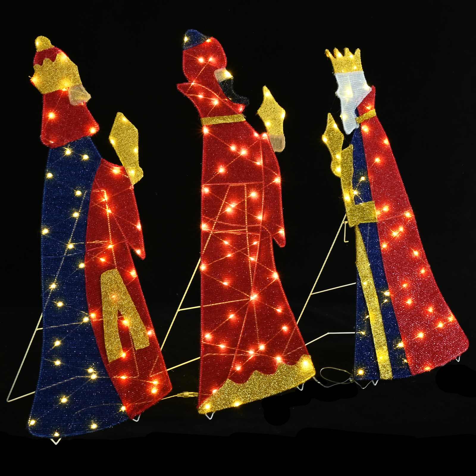 Kerstverlichting 3 pcs Warmwit 105 cm Stof is nu te koop bij PeponiXL, paradijselijk wonen!