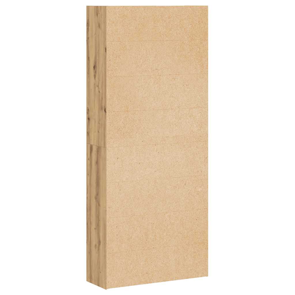 Boekenkast 80x30x189 cm bewerkt hout artisanaal eikenkleur is nu te koop bij PeponiXL, paradijselijk wonen!