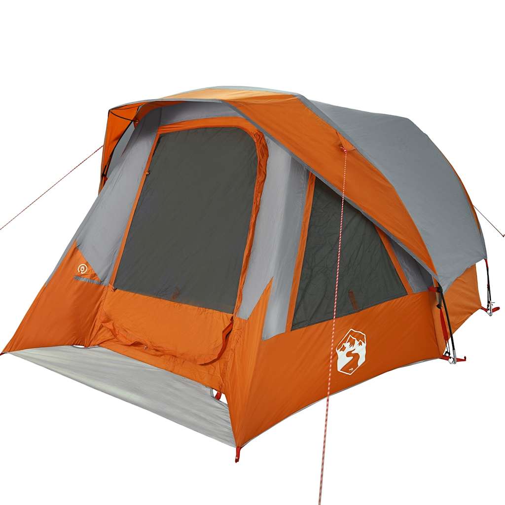 Tent 4-persoons waterdicht grijs en oranje is nu te koop bij PeponiXL, paradijselijk wonen!