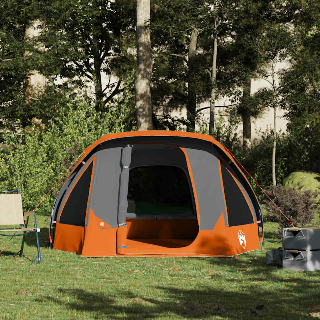 Tent 4-persoons waterdicht grijs en oranje is nu te koop bij PeponiXL, paradijselijk wonen!