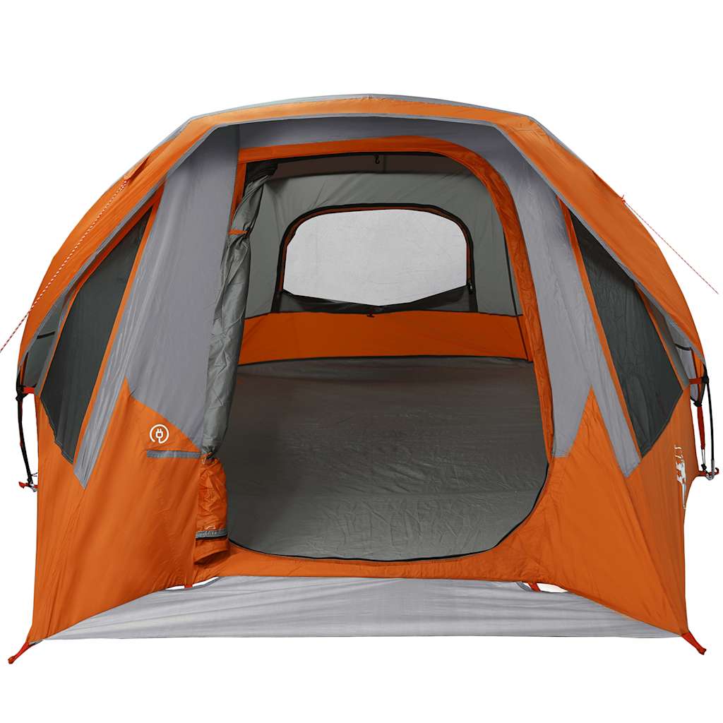 Tent 4-persoons waterdicht grijs en oranje is nu te koop bij PeponiXL, paradijselijk wonen!