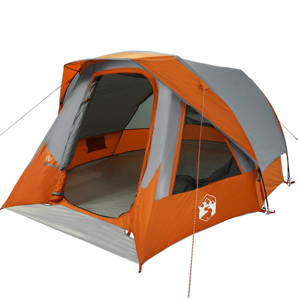 Tent 4-persoons waterdicht grijs en oranje is nu te koop bij PeponiXL, paradijselijk wonen!