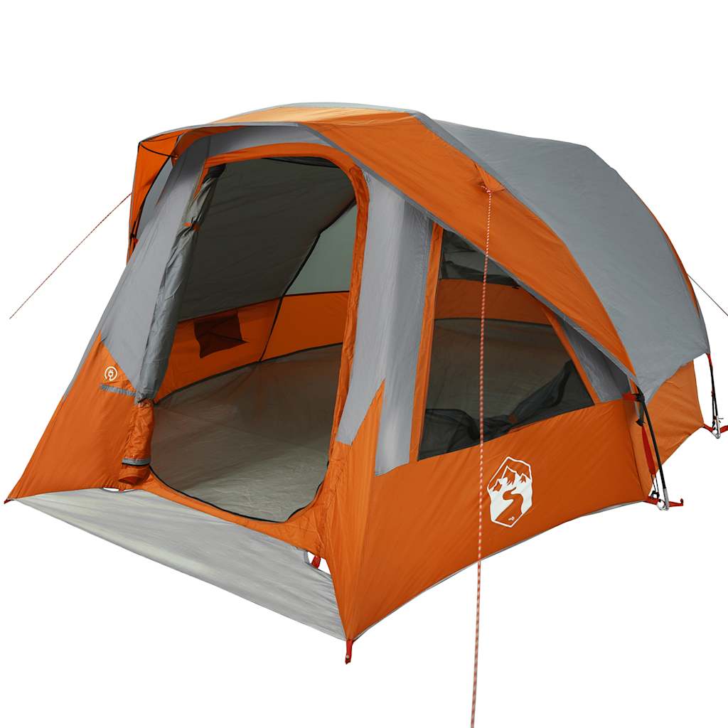 Gezinstent 6-persoons waterdicht grijs en oranje is nu te koop bij PeponiXL, paradijselijk wonen!