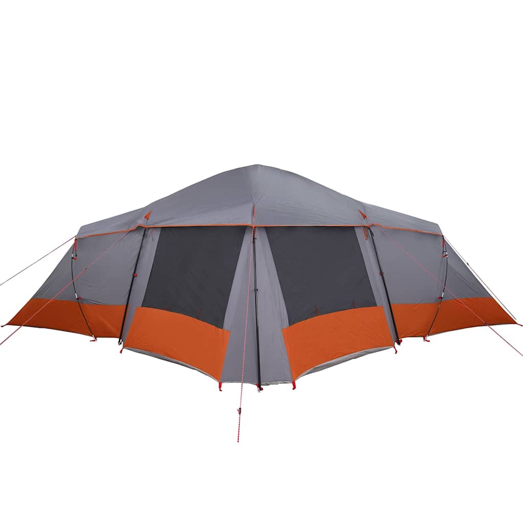Gezinstent met dak Grijs en Oranje 721 x 335 x 212 cm is nu te koop bij PeponiXL, paradijselijk wonen!