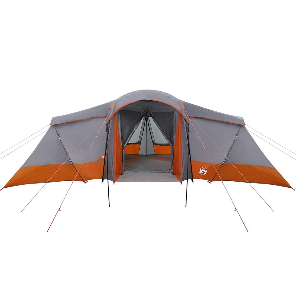 Gezinstent met dak Grijs en Oranje 721 x 335 x 212 cm is nu te koop bij PeponiXL, paradijselijk wonen!