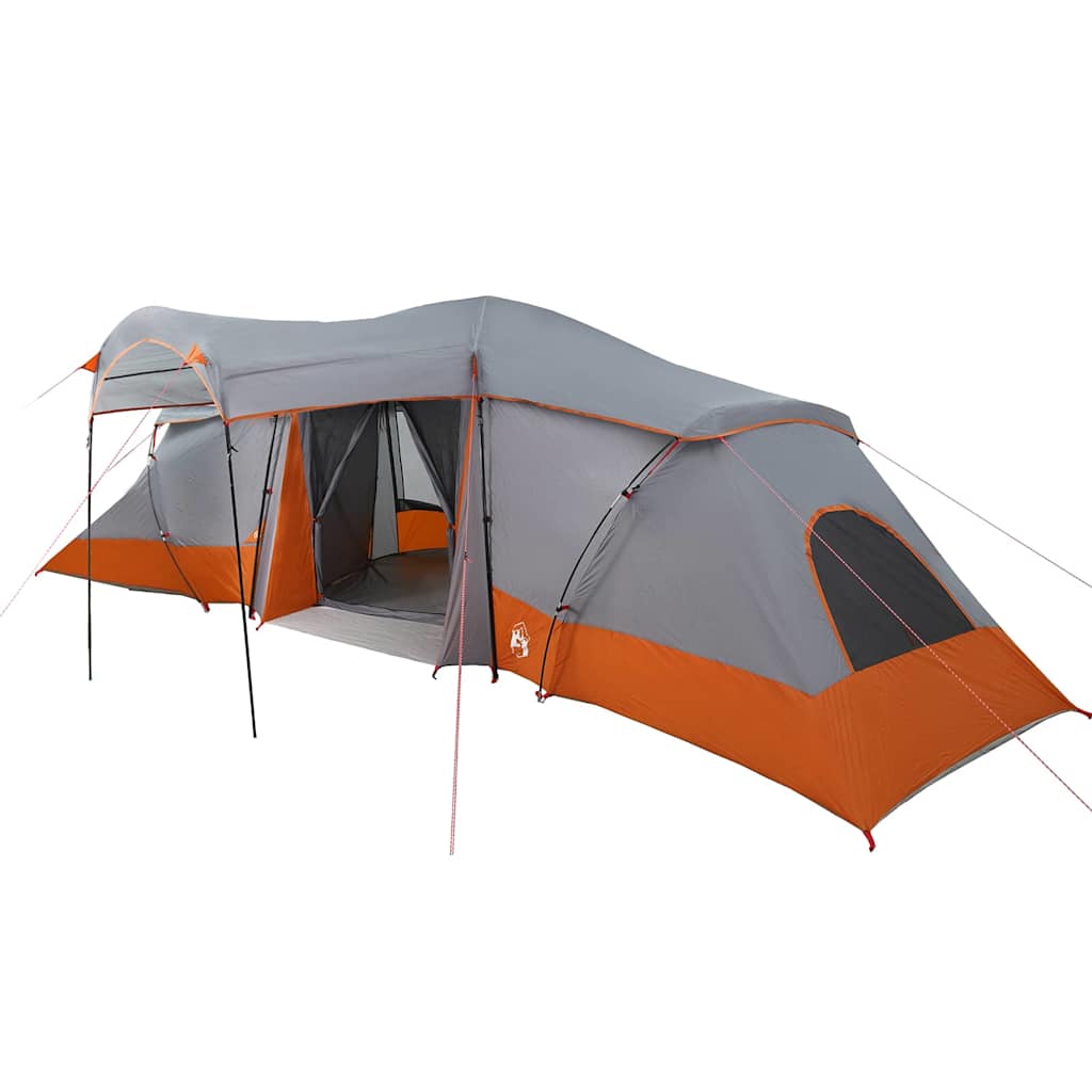 Gezinstent met dak Grijs en Oranje 721 x 335 x 212 cm is nu te koop bij PeponiXL, paradijselijk wonen!