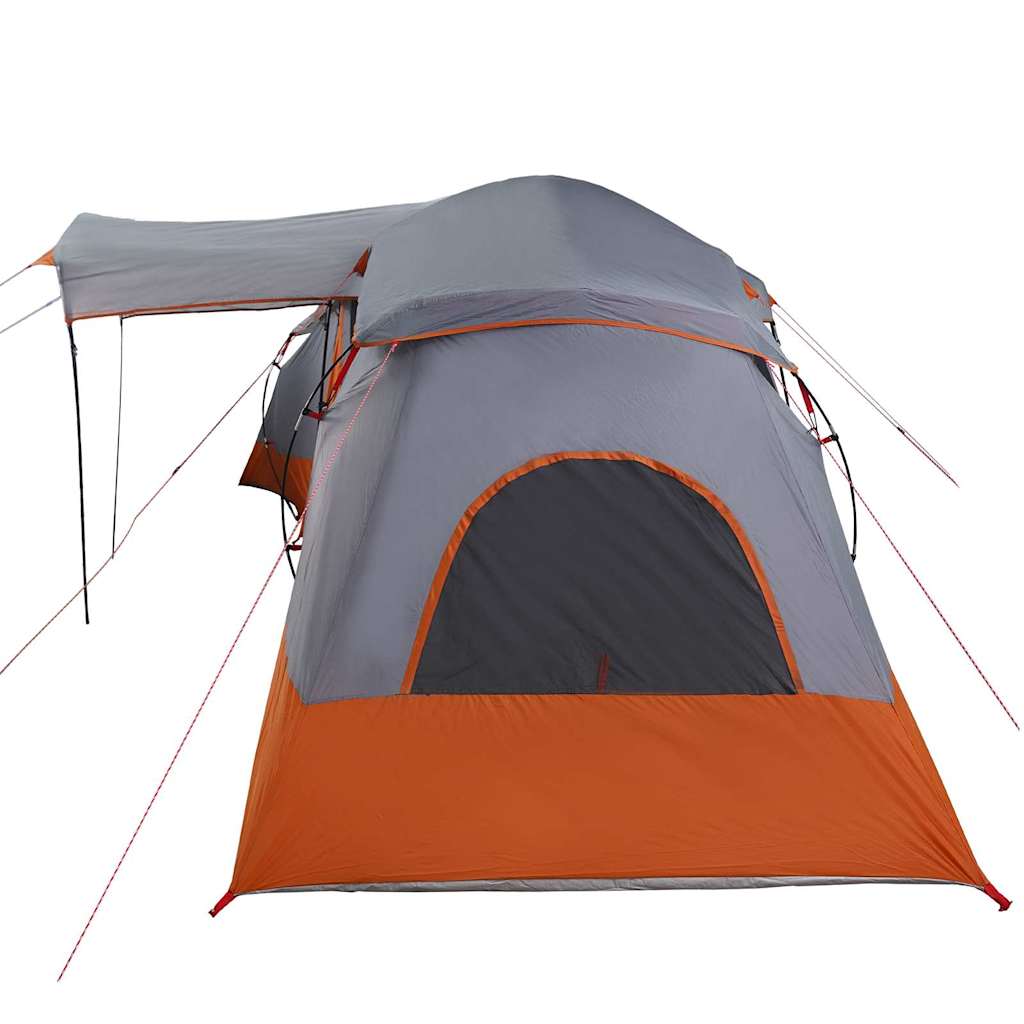 Gezinstent met dak Grijs en Oranje 721 x 335 x 212 cm is nu te koop bij PeponiXL, paradijselijk wonen!