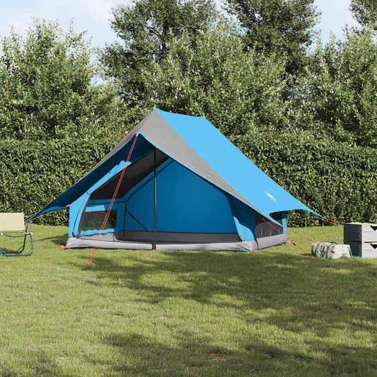 Gezinstent met dak Blauw en Grijs 256 x 256 x 185 cm is nu te koop bij PeponiXL, paradijselijk wonen!