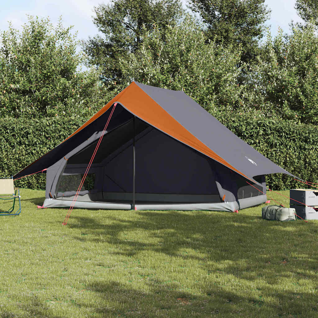 Gezinstent met dak Grijs en Oranje 315 x 286 x 200 cm is nu te koop bij PeponiXL, paradijselijk wonen!