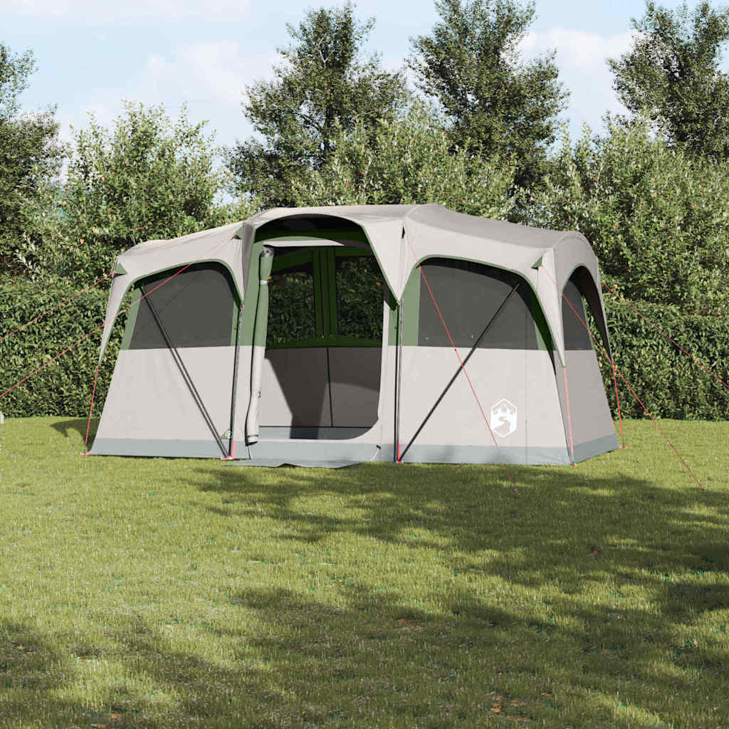 Gezinstent Wit en Groen 435 x 255 x 216 cm Polyester en staal is nu te koop bij PeponiXL, paradijselijk wonen!