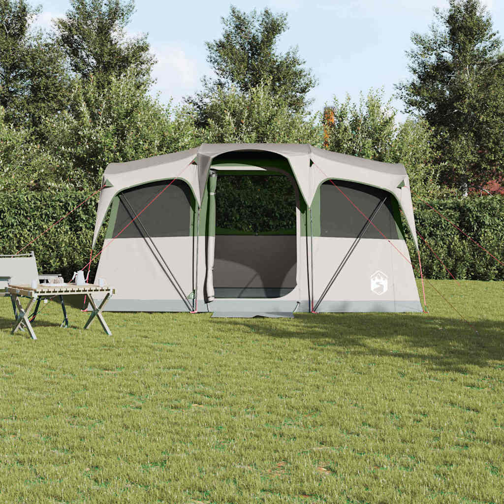 Gezinstent Wit en Groen 435 x 255 x 216 cm Polyester en staal is nu te koop bij PeponiXL, paradijselijk wonen!