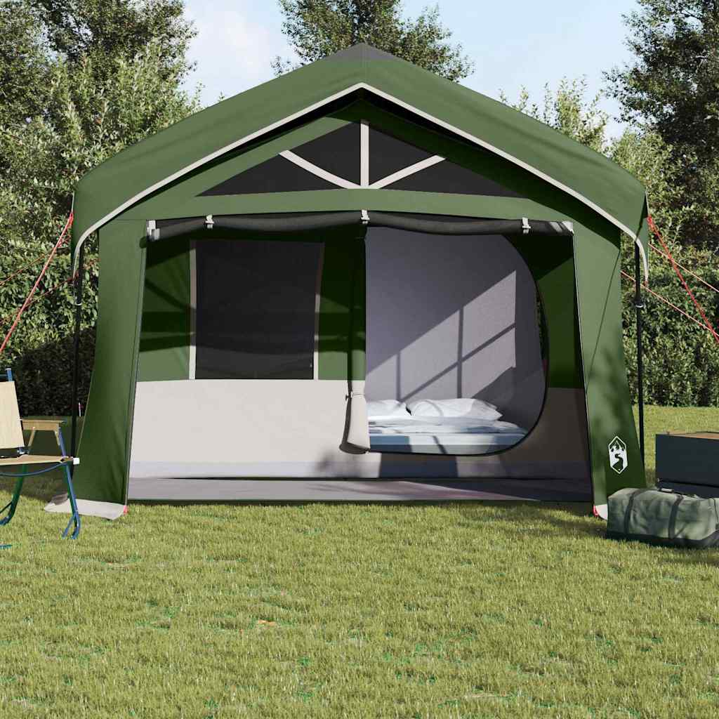 Gezinstent met dak Groen en Wit 620 x 322 x 240 cm Polyester is nu te koop bij PeponiXL, paradijselijk wonen!
