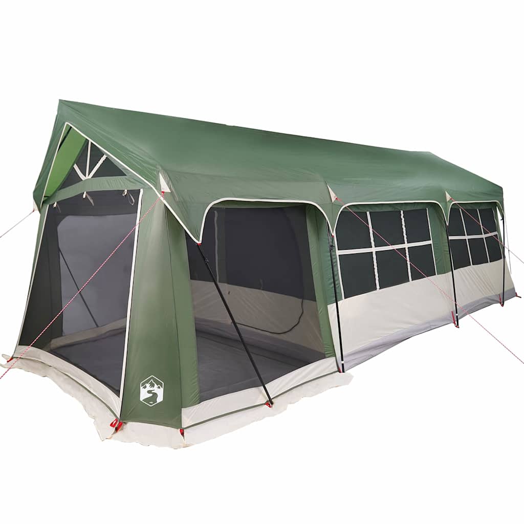 Gezinstent met dak Groen en Wit 620 x 322 x 240 cm Polyester is nu te koop bij PeponiXL, paradijselijk wonen!