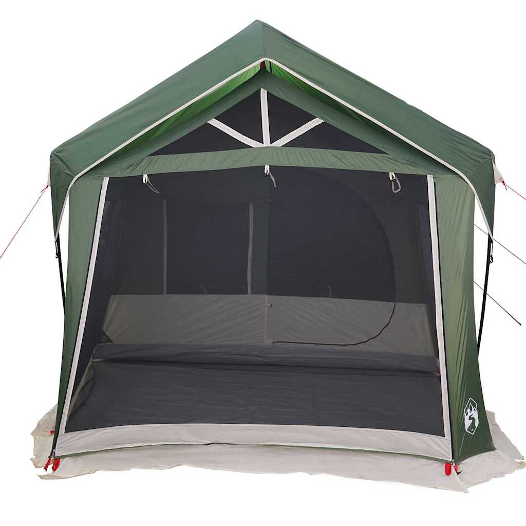 Gezinstent met dak Groen en Wit 620 x 322 x 240 cm Polyester is nu te koop bij PeponiXL, paradijselijk wonen!