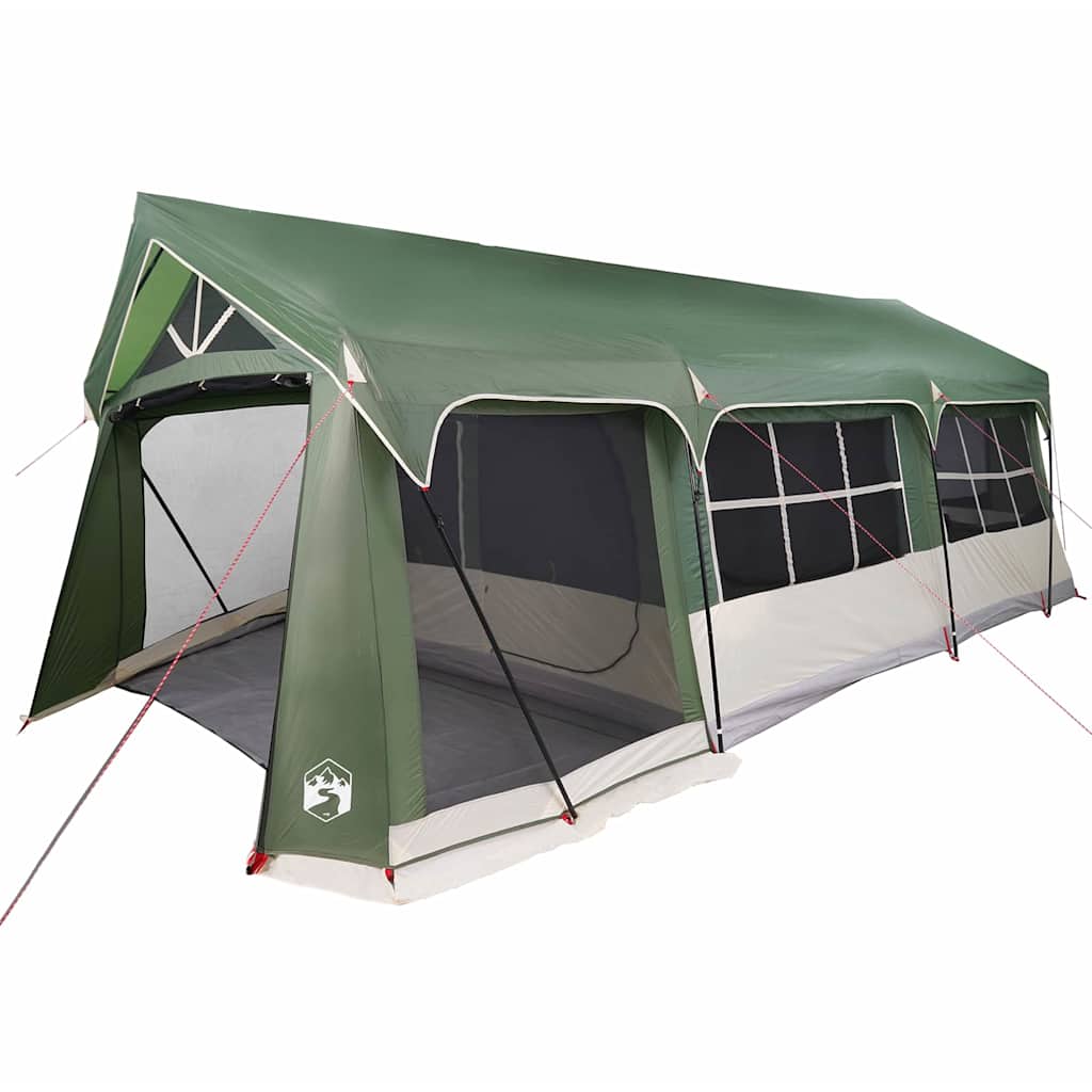 Gezinstent met dak Groen en Wit 620 x 322 x 240 cm Polyester is nu te koop bij PeponiXL, paradijselijk wonen!