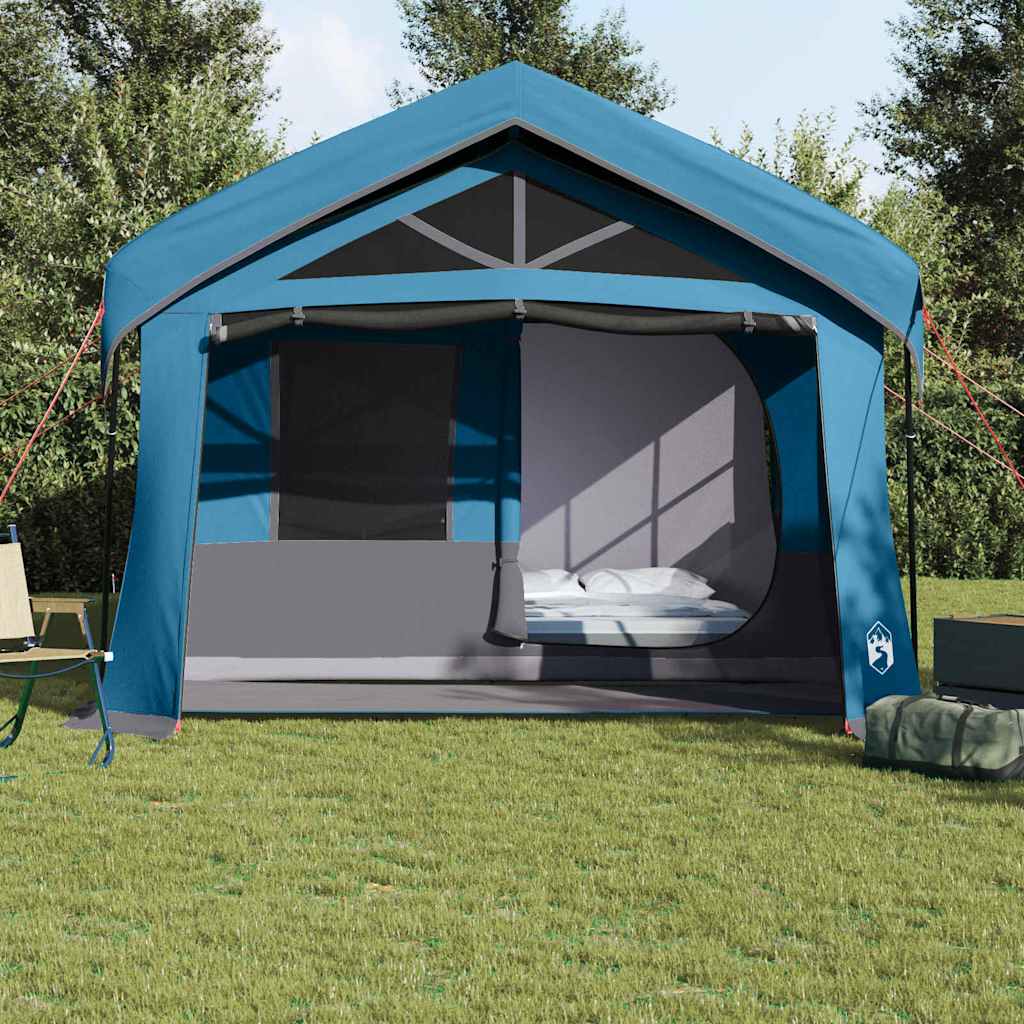 Gezinstent met dak Blauw en Grijs 620 x 322 x 240 cm Polyester is nu te koop bij PeponiXL, paradijselijk wonen!