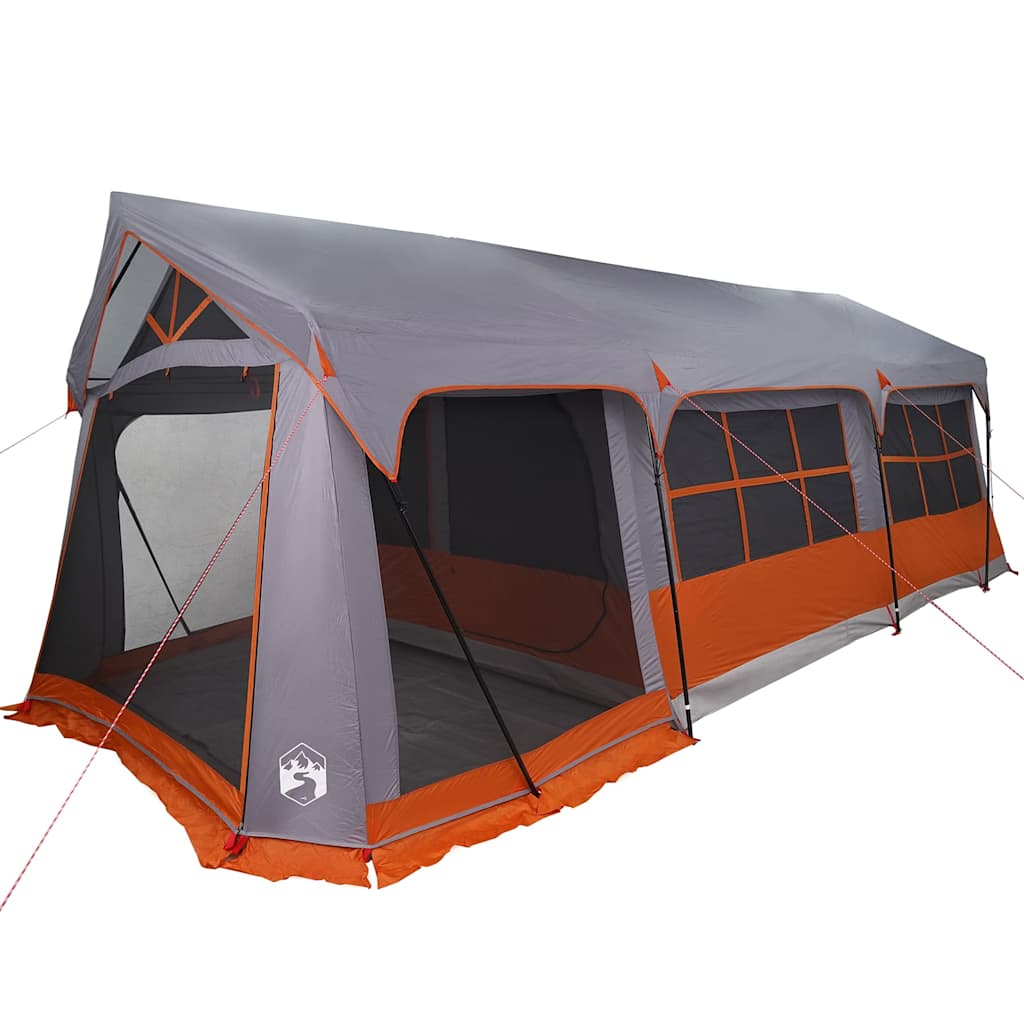 Gezinstent met dak Grijs en Oranje 620 x 322 x 240 cm Polyester is nu te koop bij PeponiXL, paradijselijk wonen!