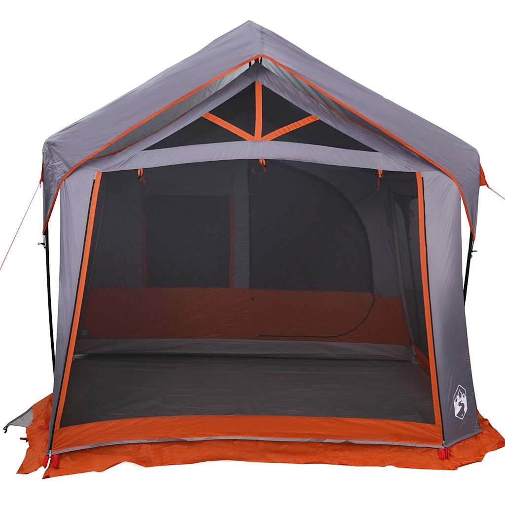 Gezinstent met dak Grijs en Oranje 620 x 322 x 240 cm Polyester is nu te koop bij PeponiXL, paradijselijk wonen!
