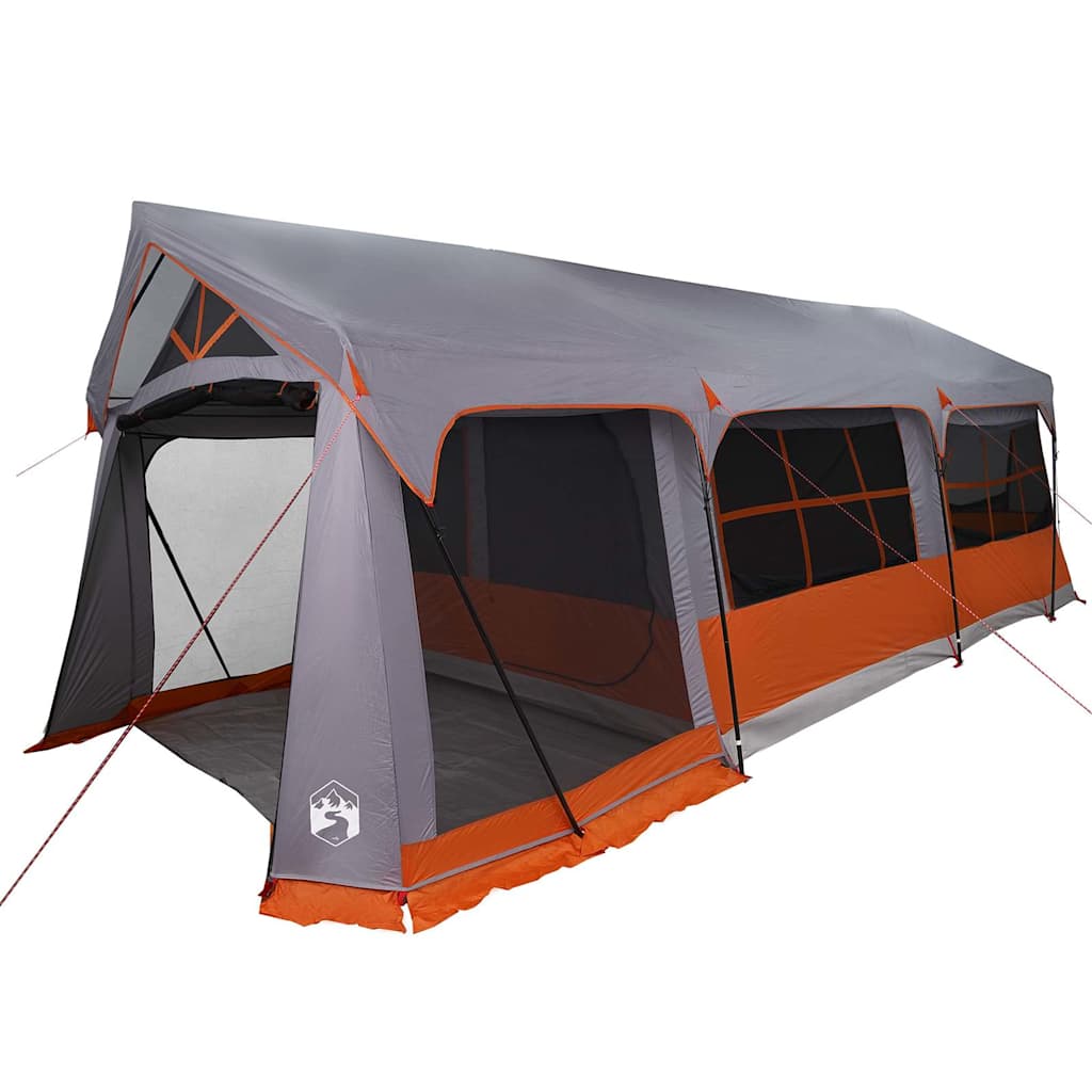 Gezinstent met dak Grijs en Oranje 620 x 322 x 240 cm Polyester is nu te koop bij PeponiXL, paradijselijk wonen!