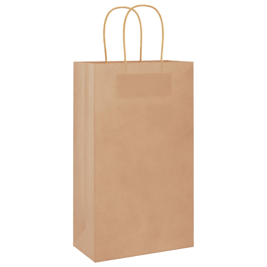 Papieren zakken 50 st met hengsels 21x11x36 cm bruin is nu te koop bij PeponiXL, paradijselijk wonen!