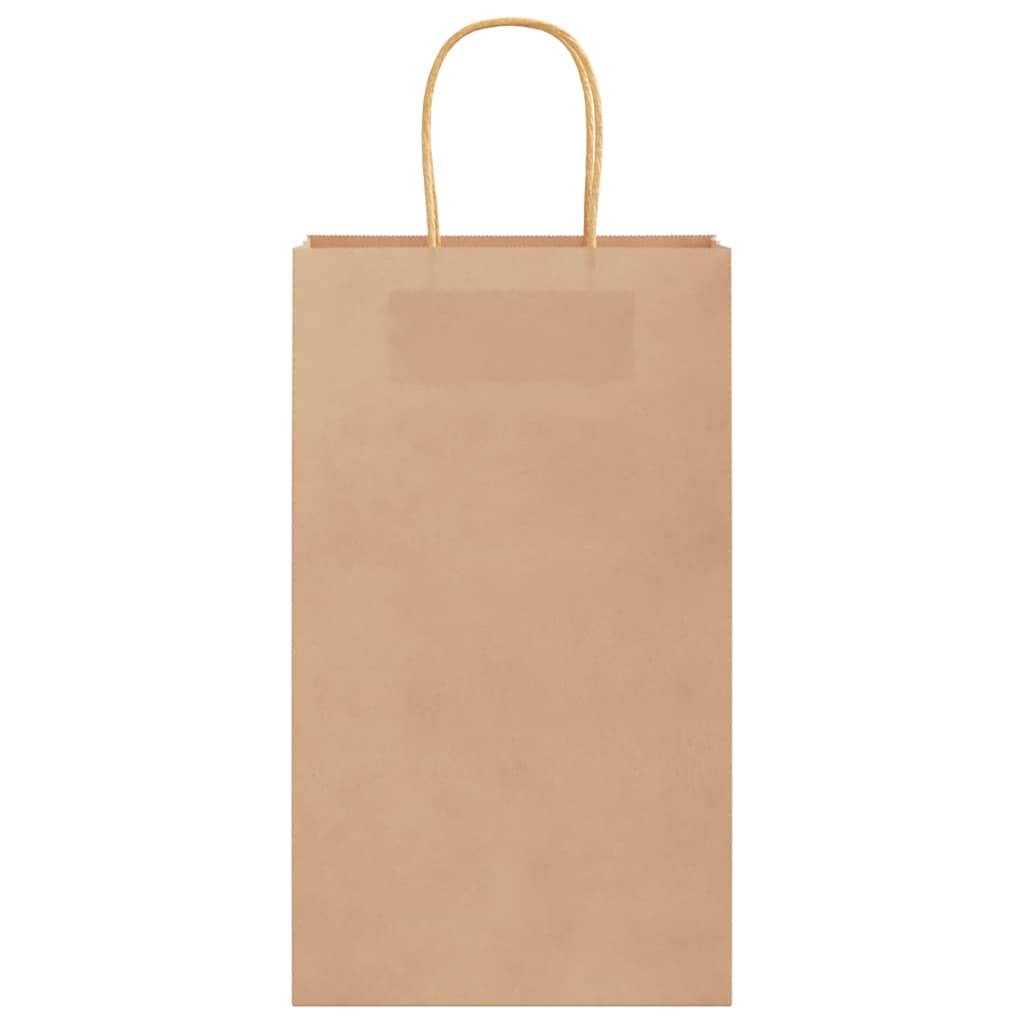 Papieren zakken 50 st met hengsels 21x11x36 cm bruin is nu te koop bij PeponiXL, paradijselijk wonen!