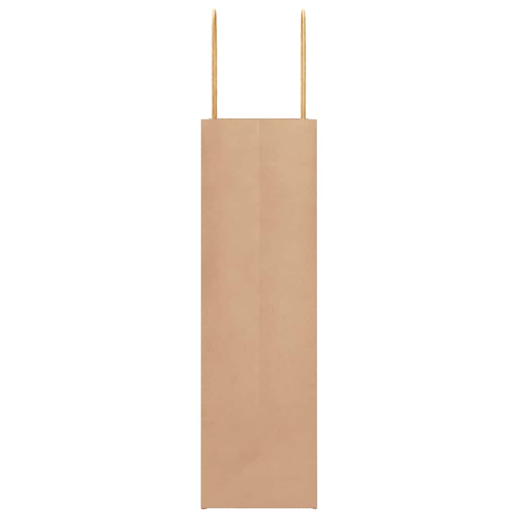 Papieren zakken 50 st met hengsels 21x11x36 cm bruin is nu te koop bij PeponiXL, paradijselijk wonen!