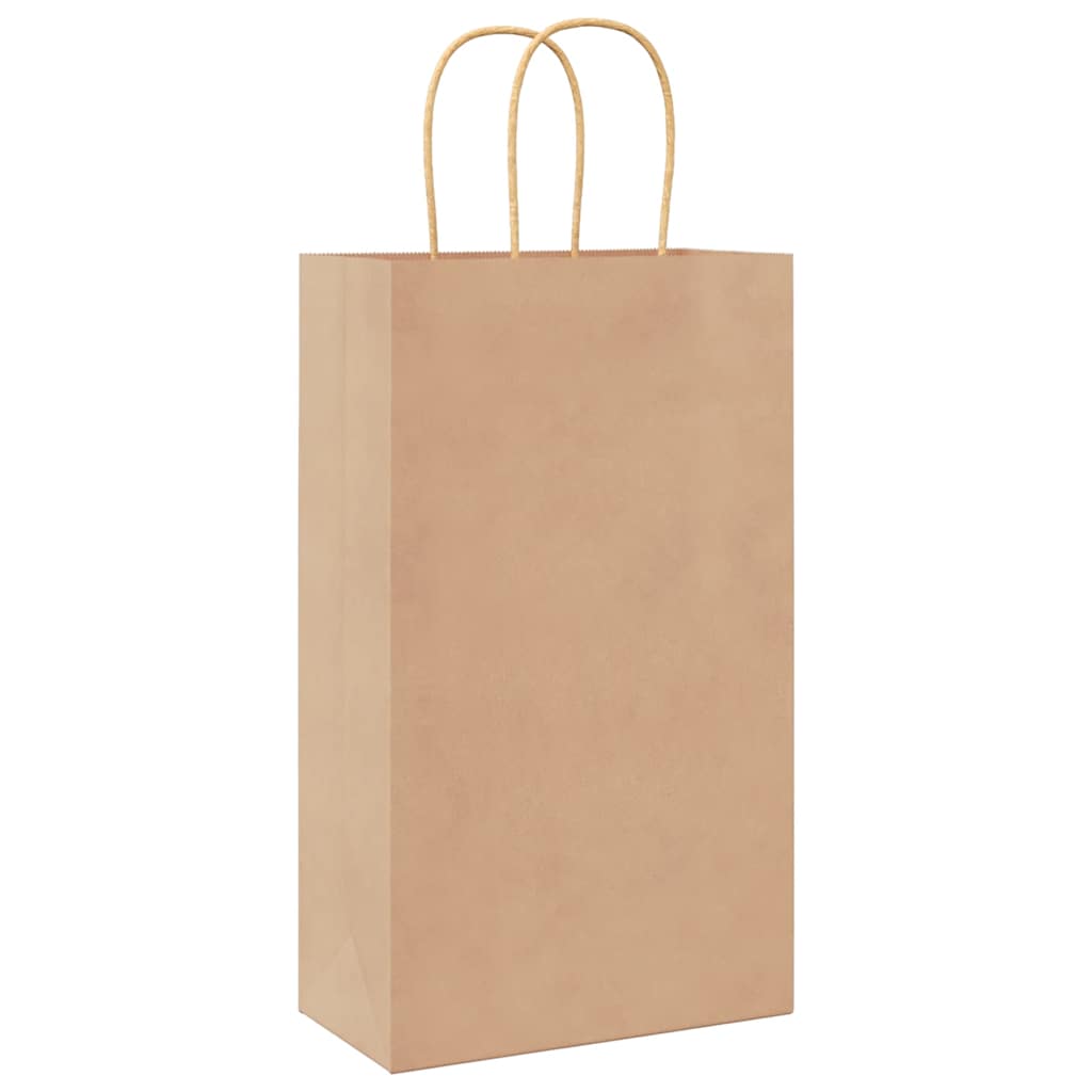 Papieren zakken 50 st met hengsels 21x11x36 cm bruin is nu te koop bij PeponiXL, paradijselijk wonen!
